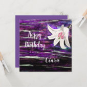 Aangepaste naam Verjaardag Kaart (Voorkant / Achterkant in situ)