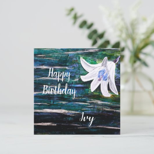 Aangepaste naam Verjaardag Kaart (Staand voorkant)