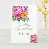 Aangepaste Naam Verjaardag Kaart (Gele Bloem)