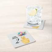 aangepaste naam verjaardag kartonnen onderzetters (Insitu)