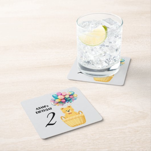 aangepaste naam verjaardag kartonnen onderzetters (Insitu)