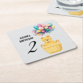 aangepaste naam verjaardag kartonnen onderzetters (Schuin)