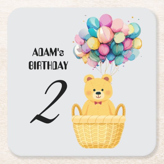 aangepaste naam verjaardag kartonnen onderzetters (Voorkant)