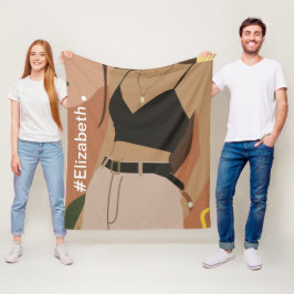 Aangepaste naam verjaardag moderne schattige water fleece deken