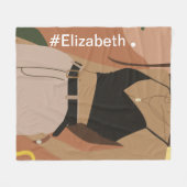 Aangepaste naam verjaardag moderne schattige water fleece deken (Voorkant (Horizontaal))