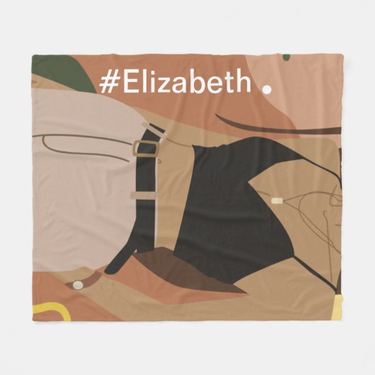 Aangepaste naam verjaardag moderne schattige water fleece deken (Voorkant (Horizontaal))