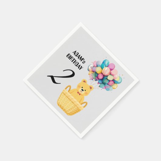 aangepaste naam verjaardag servet (Hoek)
