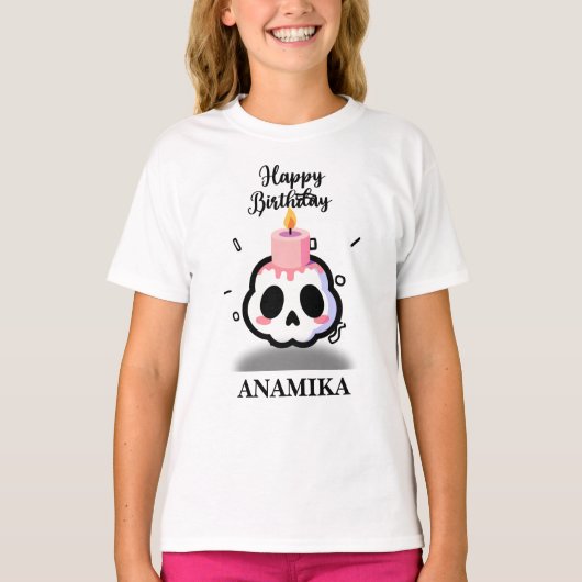 Aangepaste naam Verjaardag T-shirt (Voorkant)