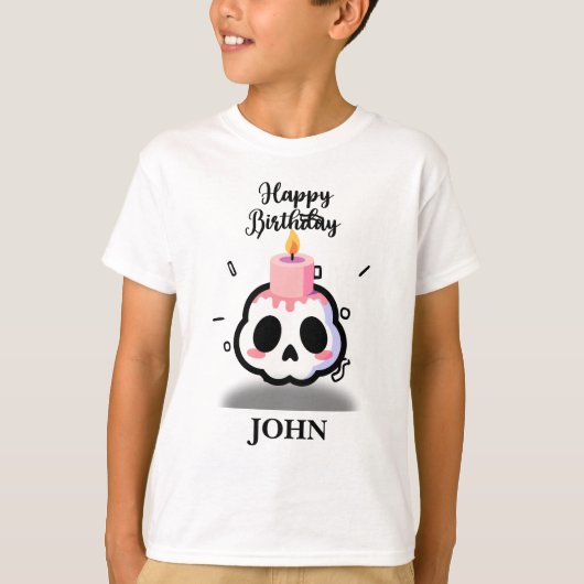 Aangepaste naam verjaardag t-shirt (Voorkant)