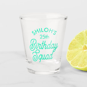 Aangepaste naam verjaardagsgroep feest shot glas