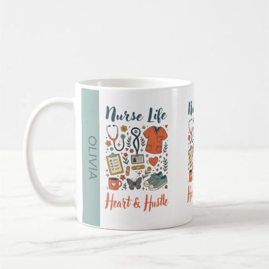 Aangepaste naam verpleegster koffiemok (Links)