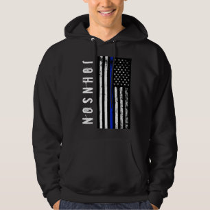 Aangepaste naam Verstoorde politiestijl Vlag Veren Hoodie