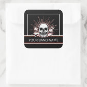 Aangepaste naam Verzogen Botten Rol en Rol Vierkante Sticker (Tas)