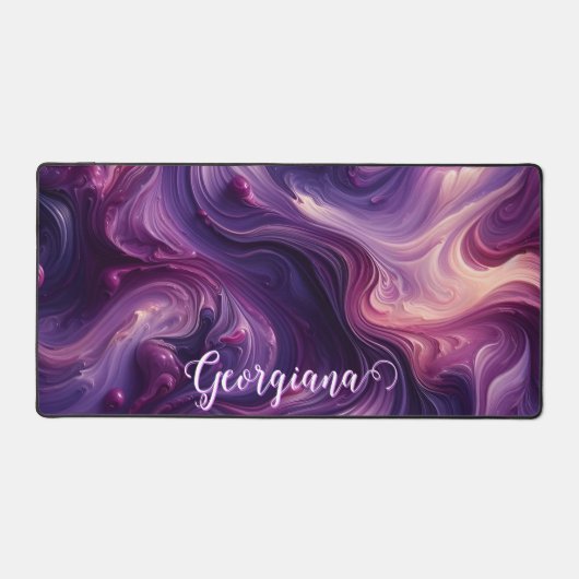 Aangepaste naam Vibrant Paarse gegoten verffect Bureaumat (Voorkant)