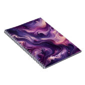 Aangepaste naam Vibrant Paarse gegoten verffect Notitieboek (Rechterzijde)