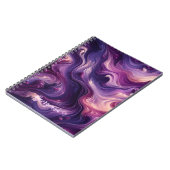 Aangepaste naam Vibrant Paarse gegoten verffect Notitieboek (Linkerzijde)