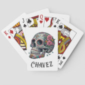 Aangepaste Naam Viering van Leven en Dood Pokerkaarten (Achterkant)