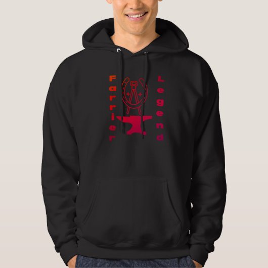 Aangepaste naam: Vierkant Legend Red Anvil Hoefijz Hoodie (Voorkant)