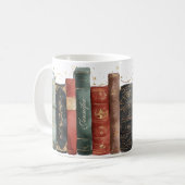 Aangepaste naam Vintage Boekliefhebber  Koffiemok (Voorkant links)