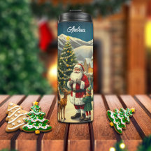 Aangepaste naam Vintage Kerst Illustratie