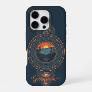 Aangepaste naam Vintage Wilderness Sierlijke Manda iPhone 16 Pro Hoesje