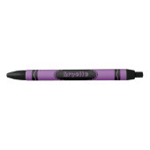 Aangepaste naam Violet Paarse Crayon Black Ink Pen (Voorkant)