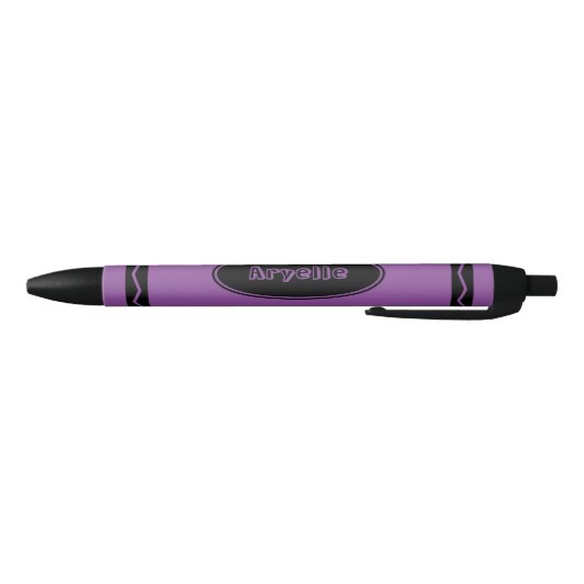Aangepaste naam Violet Paarse Crayon Black Ink Pen (Bodem)