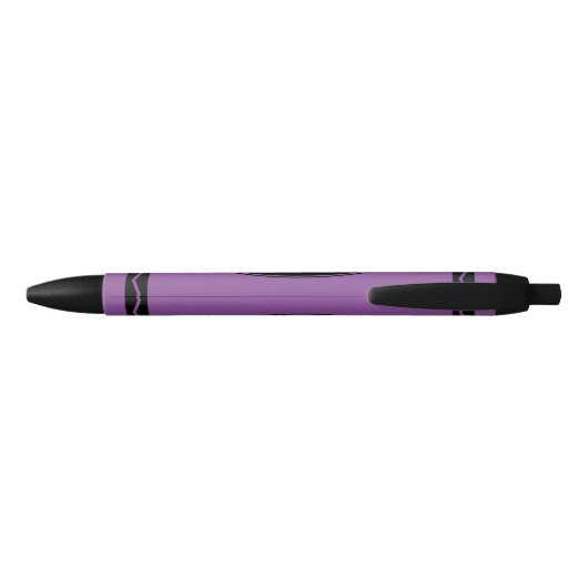 Aangepaste naam Violet Paarse Crayon Black Ink Pen (Achterkant)