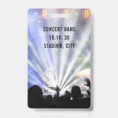 Aangepaste naam VIP All Access Pas Concert Badge (Achterkant)
