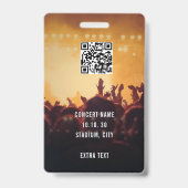 Aangepaste naam VIP All Access Pas Concert Badge (Achterkant)