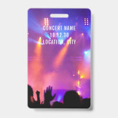 Aangepaste naam VIP All Access Pass Concert Badge (Achterkant)