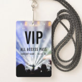 Aangepaste naam VIP All Access Pass Concert Badge