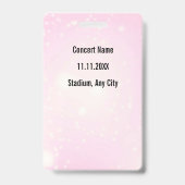 Aangepaste naam VIP All Access Pass Floral Badge R (Achterkant)