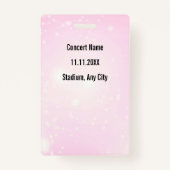 Aangepaste naam VIP All Access Pass Floral Badge R (Achterkant)