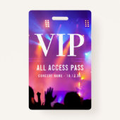 Aangepaste naam VIP Alle toegangspassingsconcerten Badge (Voorkant)