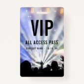Aangepaste naam VIP Alle toegangspassingsconcerten Badge (Voorkant)