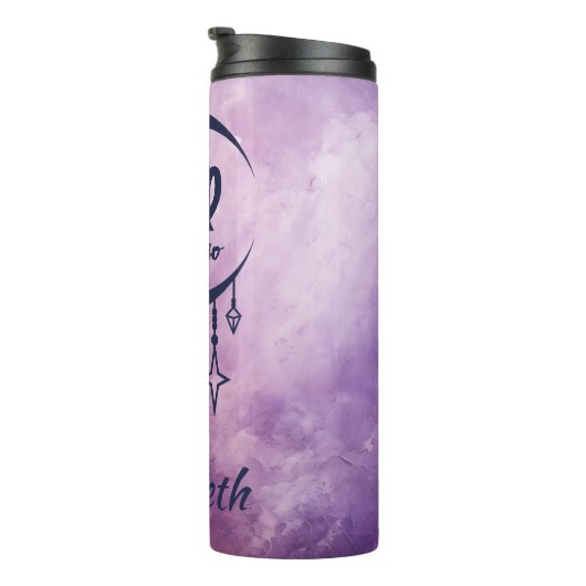 Aangepaste naam Virgo Zodiac teken Thermosbeker (Geroteerd rechts)