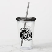 Aangepaste naam Vis Acryl Drinkbeker (Achterkant)