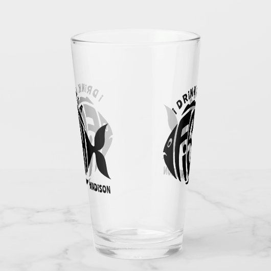 Aangepaste naam Vis Glas (Rechts)