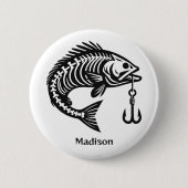 Aangepaste naam Vis Ronde Button 5,7 Cm (Voorkant)