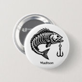 Aangepaste naam Vis Ronde Button 5,7 Cm (Voorkant /achterkant)