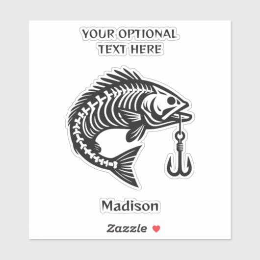 Aangepaste naam Vis Sticker (Vel)