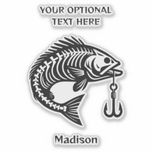 Aangepaste naam Vis Sticker