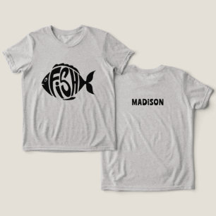 Aangepaste naam Vis Tri-Blend Shirt