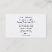 Aangepaste naam Visitekaartjes LLC-bedrijven (Achterkant)