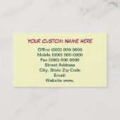 Aangepaste naam Visitekaartjes Roze roze aanjager (Achterkant)