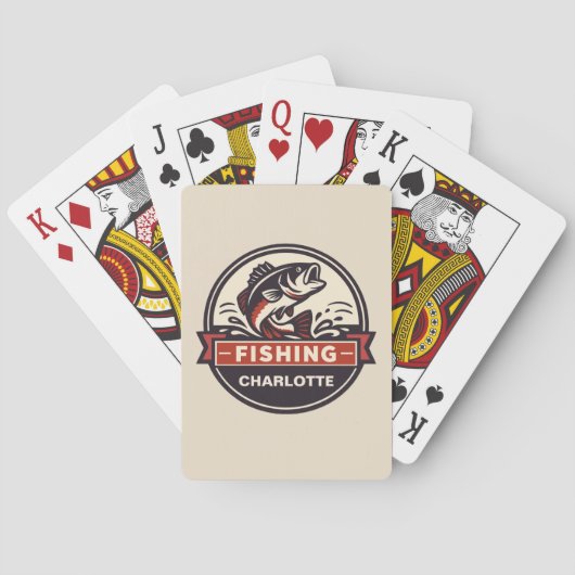 Aangepaste Naam Vissen Pokerkaarten (Achterkant)
