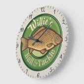 Aangepaste NAAM Vissenkastje Vist Angler Grote Klok (Hoek)