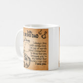 Aangepaste naam Vist papa met bericht Koffiemok (Voorkant links)