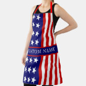 Aangepaste Naam Vlag Schort - 4th of July BBQ Gift (Insitu)